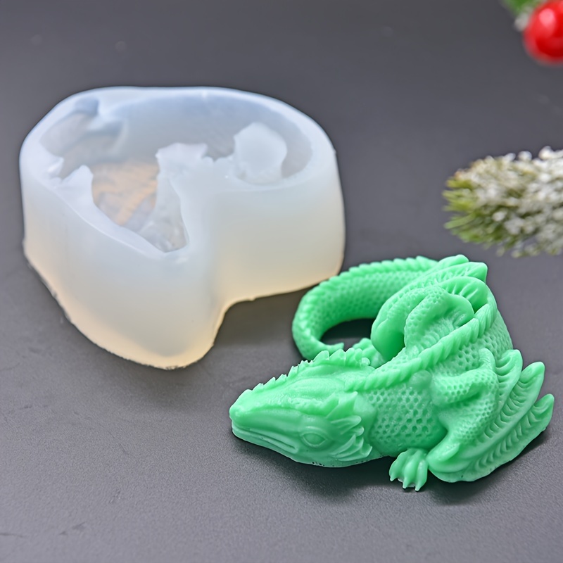 

1pc Silicone Mold, Dragon Shaped Fondant Chocolate Pudding Mold, Cake Decoration Mold, Soap Scented Candles Gypsum Mold, Kitchen Accessories, Baking Tools, Diy Supplies