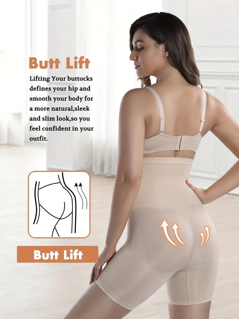 Butt Lifting Control Panties Comfy Ribbed High Waist - Temu Canada