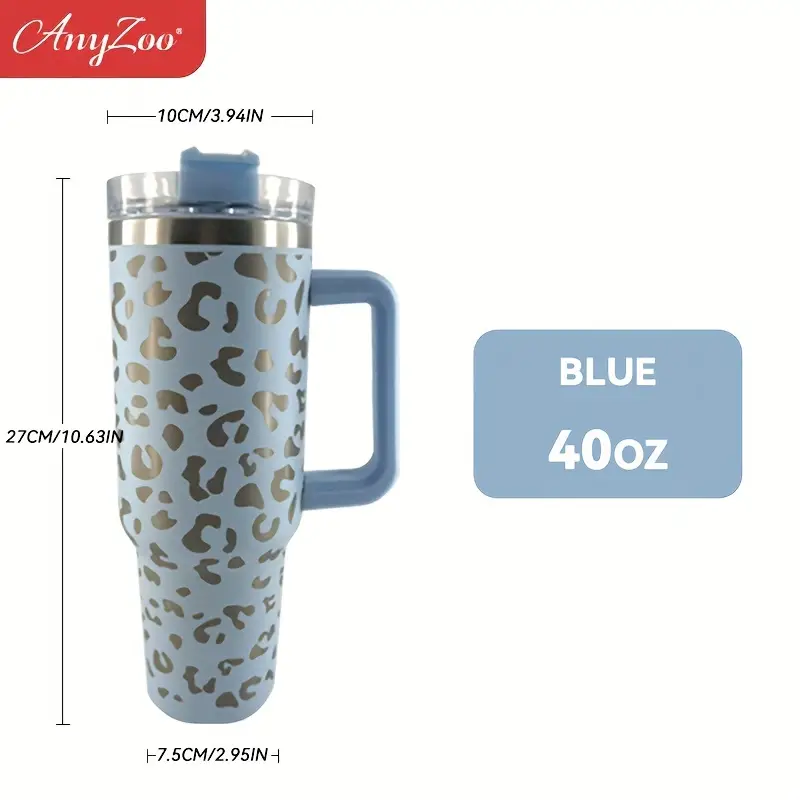 Thermos Bottle Cup Thermal Tumbler with Straw Handle Leak