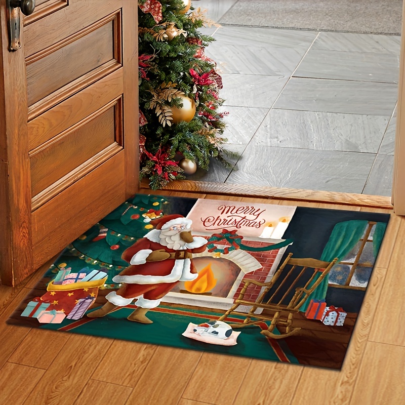 Christmas Doormat Winter Home Door Decorations, Non-slip Welcome Rugs For Front  Door, Funny Mat For Home Kitchen Floor Winter Decor - Temu