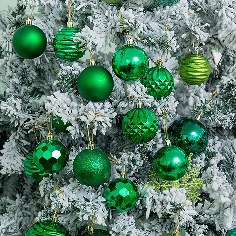 2.36 Christmas Ball Ornaments Black 30 Pcs Small Shatterproof Christmas  Tree Decorations Xmas Tree Christmas Ornaments Balls with Hanging Loop for
