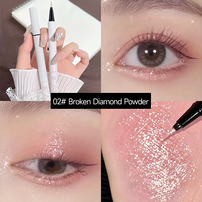 Diamond Brighten Glitter Highlighter Pen Waterproof - Temu