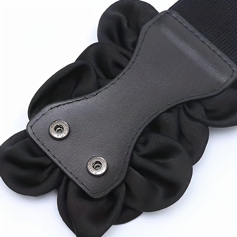 Double Flower Wide Girdle Solid Elastic Waistband