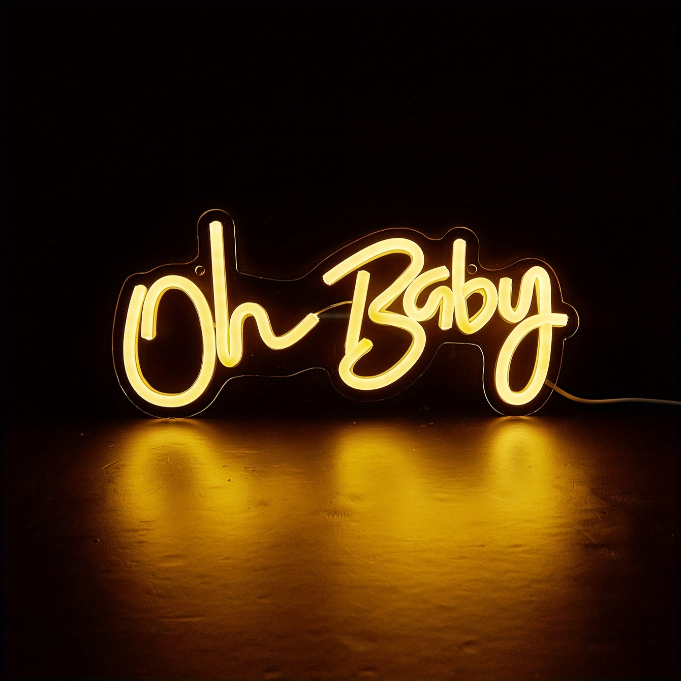 Oh Baby Letter shaped White Led Neon Light Sign Usb Powered - Temu
