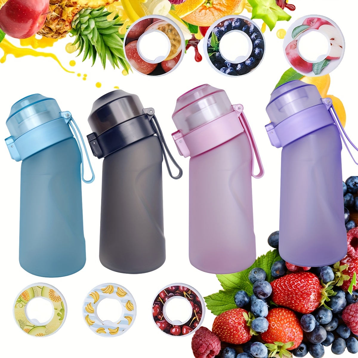 Flavoured Water Bottle with Pods/Various Colour Available/BPA Free/0  Calories/Tristan - Hot Pink, Charcoal Grey etc. (Kola Pod - 3 pcs) :  : Sports & Outdoors