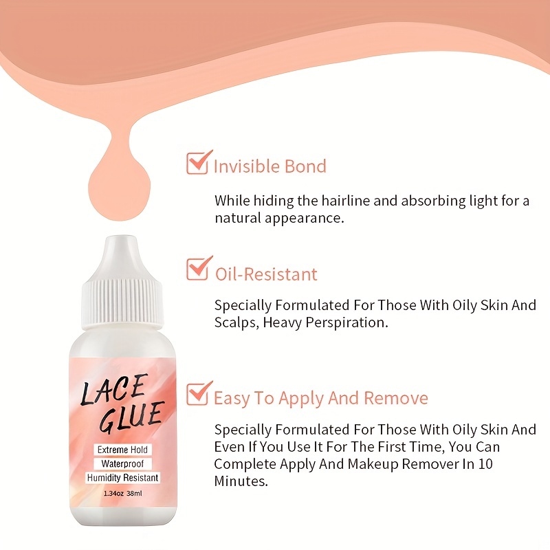 1.28oz Wig Glue Hair Adhesive Waterproof Hypoallergenic Perfect For  Professional Use