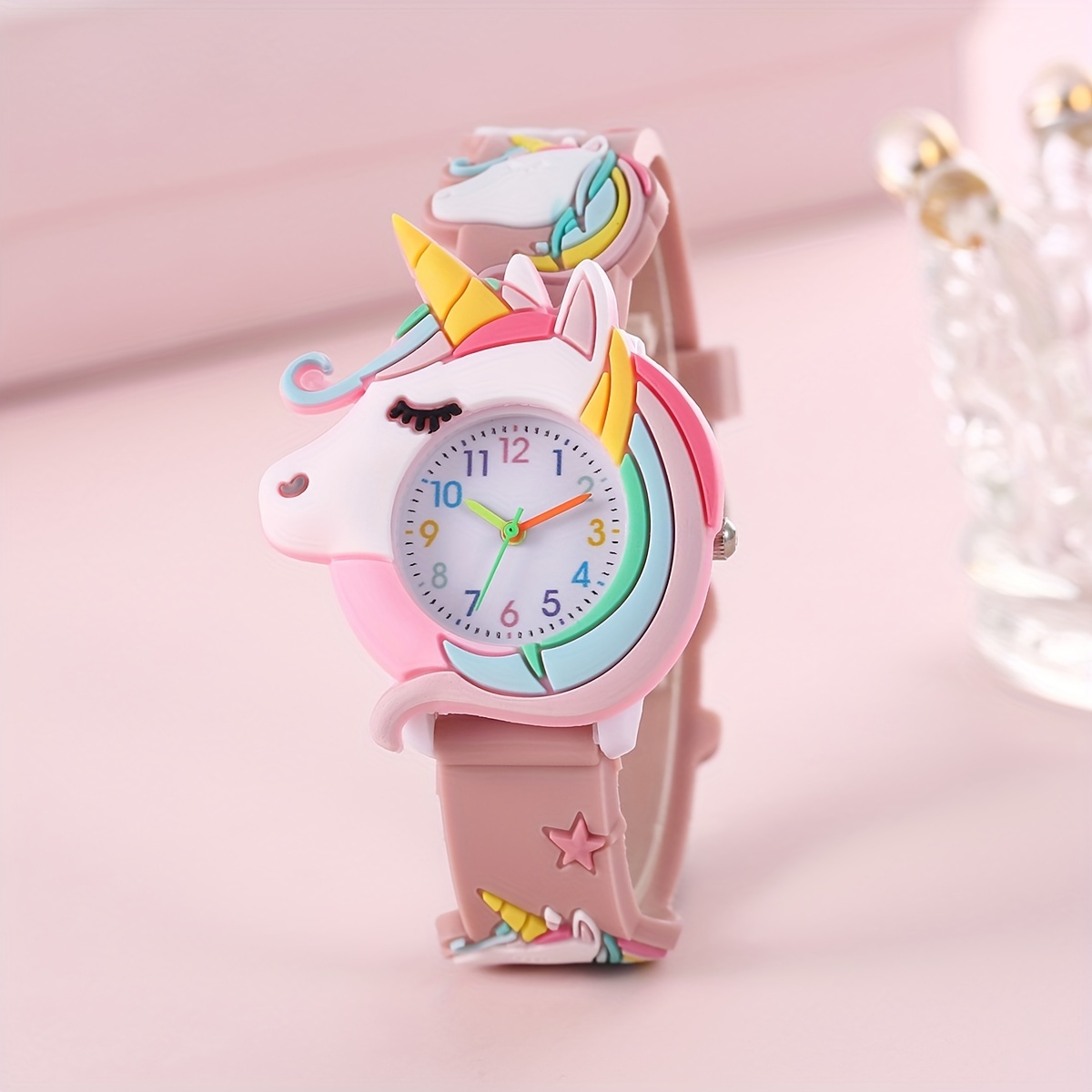cute childrens unicorn silicone cartoon watch gift for kids 0