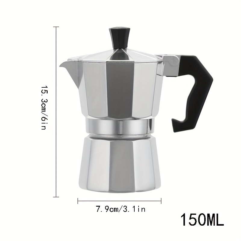 Moca Coffee Pot Aluminum Heatable Italian Coffee Maker Portable Coffee  Pitcher Espresso Coffee Kettle Coffeeware Accessories