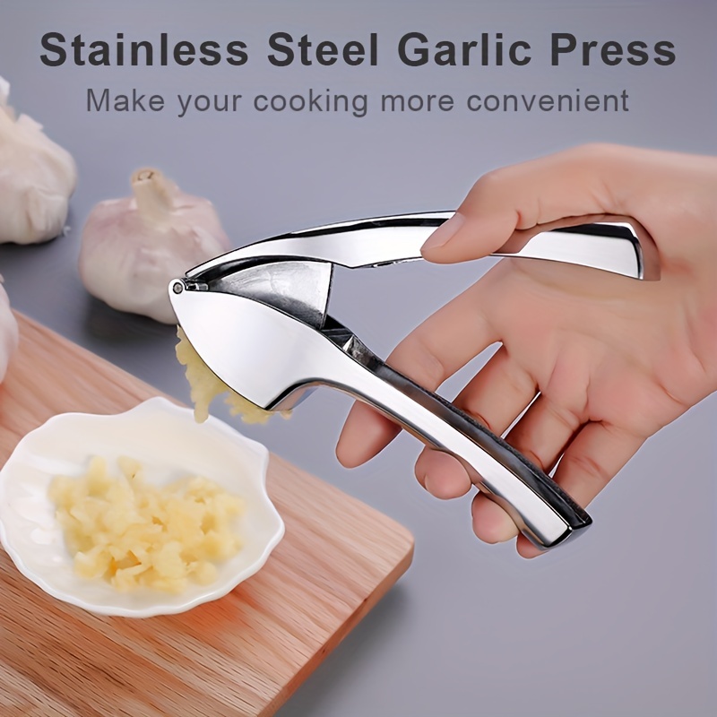 Heavy Duty Stainless Steel Garlic Press - Easy To Clean, Professional Garlic  Crusher With Square Hole - Dishwasher Safe - Temu