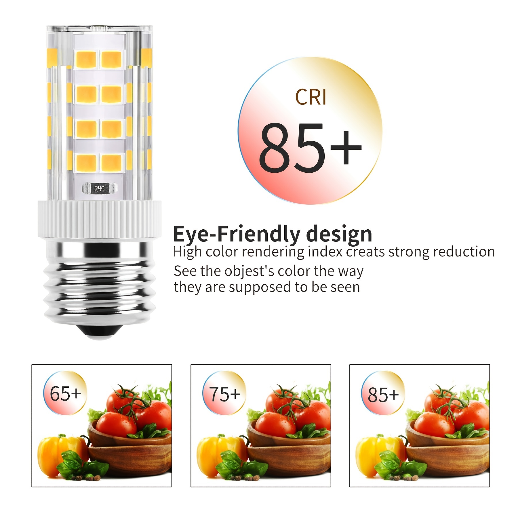 E17 LED Bulb 4W Microwave Oven Light, 40W Halogen Bulb Replacement for Over Stove  Appliance Range Hood Lighting, E17 Intermediate Base (2Pack) - Yahoo  Shopping