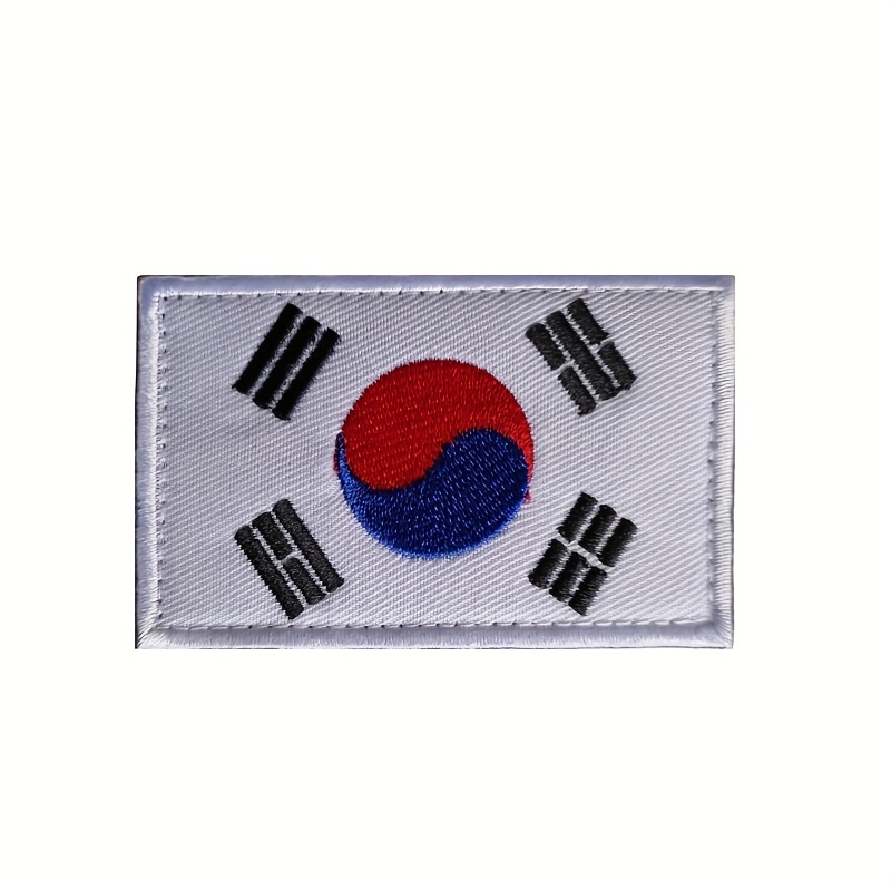 World Countries Embroidered Magic Seal Cloth Sticker Hook And Loop Patch