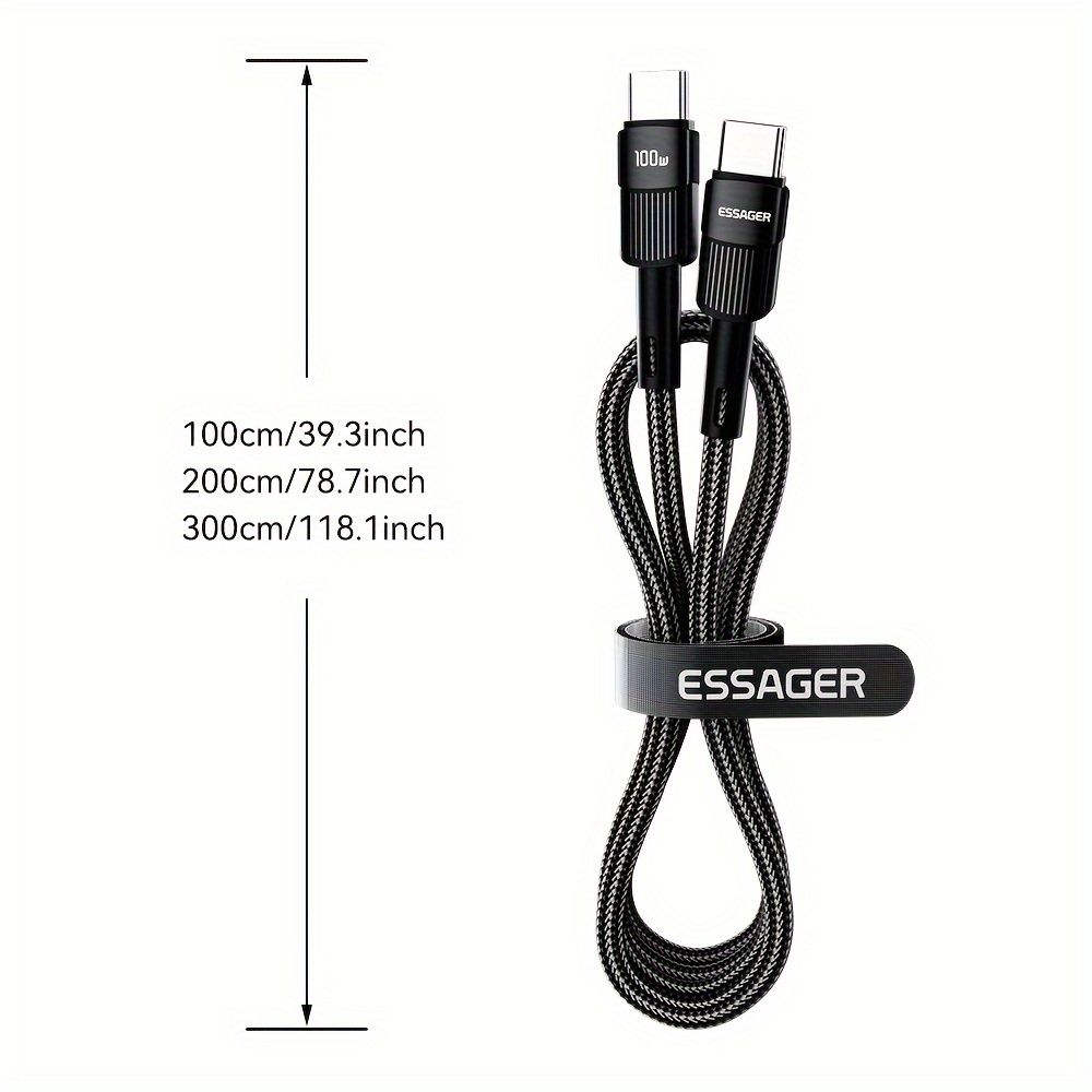100w Usb Type C Cable Usb-c Fast Charging Charger Wire Cord