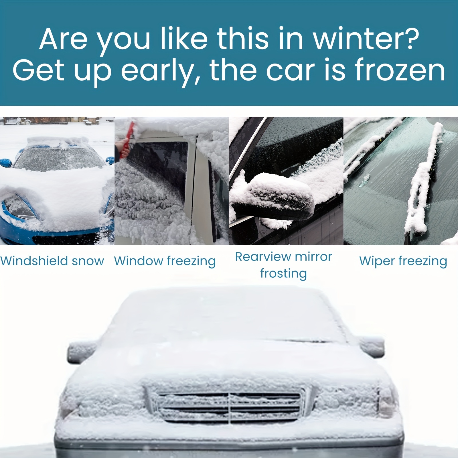 3x Car Deicing Agent Snow Melting Agent Winter Deicing Agent Windscreen  Rapid Deicing Antifreeze