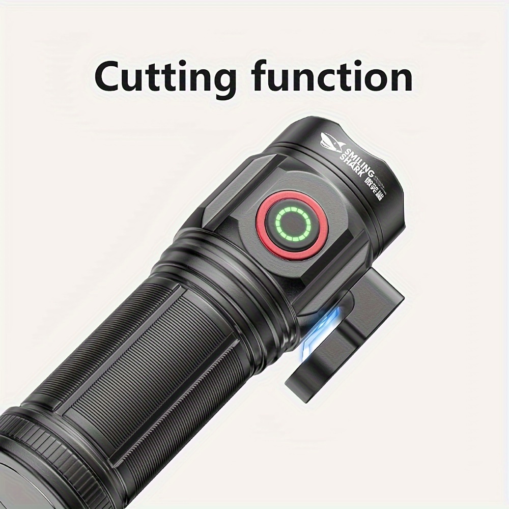 1pc Powerful 4 LEDs Flashlight, Portable Mini Torch, USB Rechargeable Torch Light, Household Small Flashlight, 5 Modes Camping Fishing Lantern With Tail Magnet For Outdoor Camping Hiking Fishing details 4