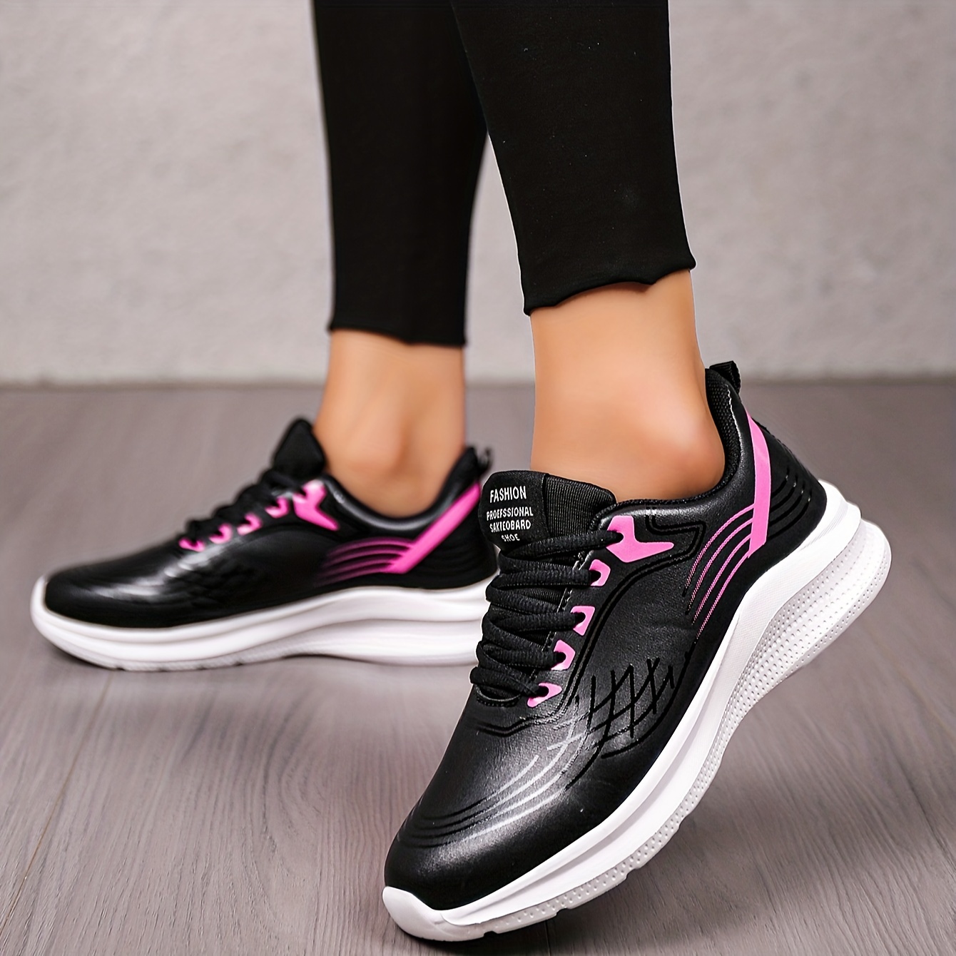 Zapatillas De Running Impermeables De Cuero Sintético Con Amortiguador De  Aire Para Mujer, Zapatillas Deportivas Antideslizantes, Calzado Deportivo  Para Mujer, Moda de Mujer
