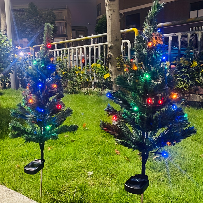 1pc ソーラーガーデンライト、防水屋外装飾クリスマスツリーライト ...