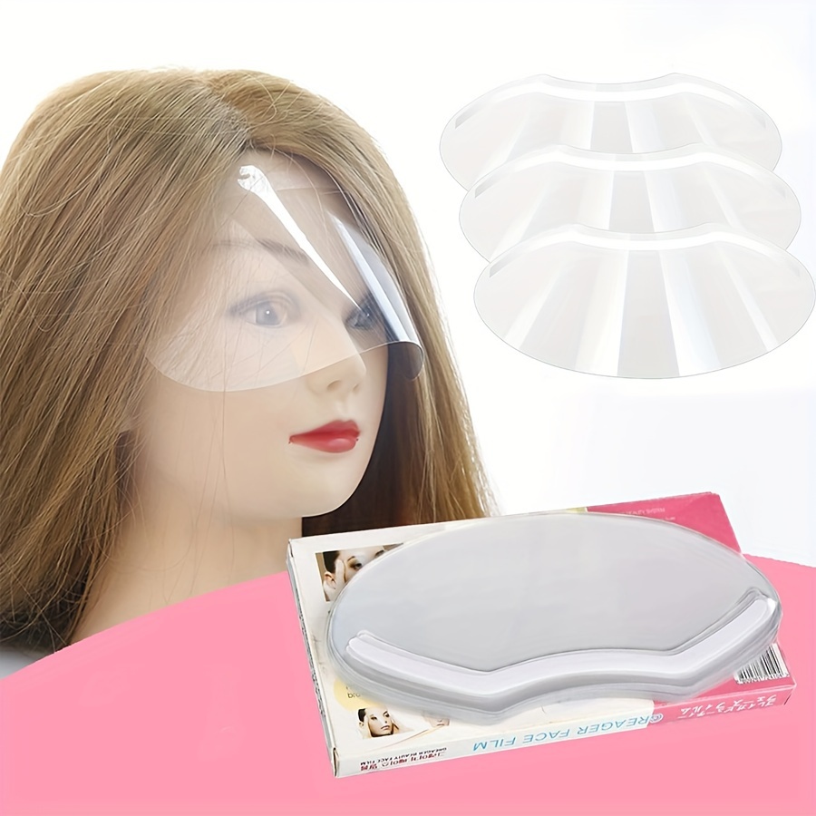 

50pcs Disposable Transparent Mask, Transparent Face Shield, Face Protecting Barber Salon Hairdressing Supplies