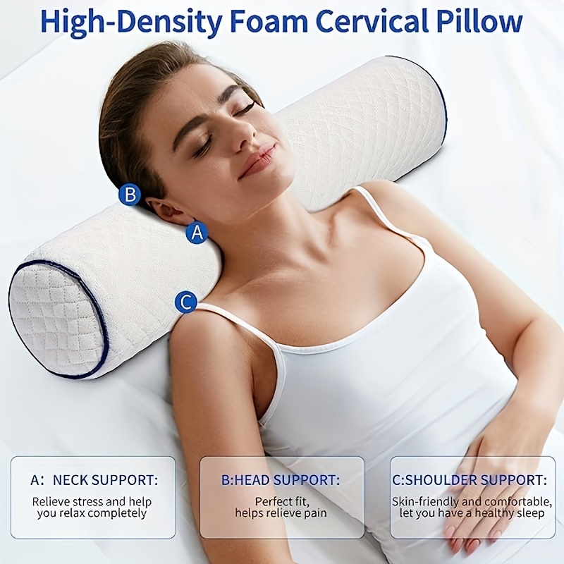 Memory Foam Neck Roll Cervical Pillow