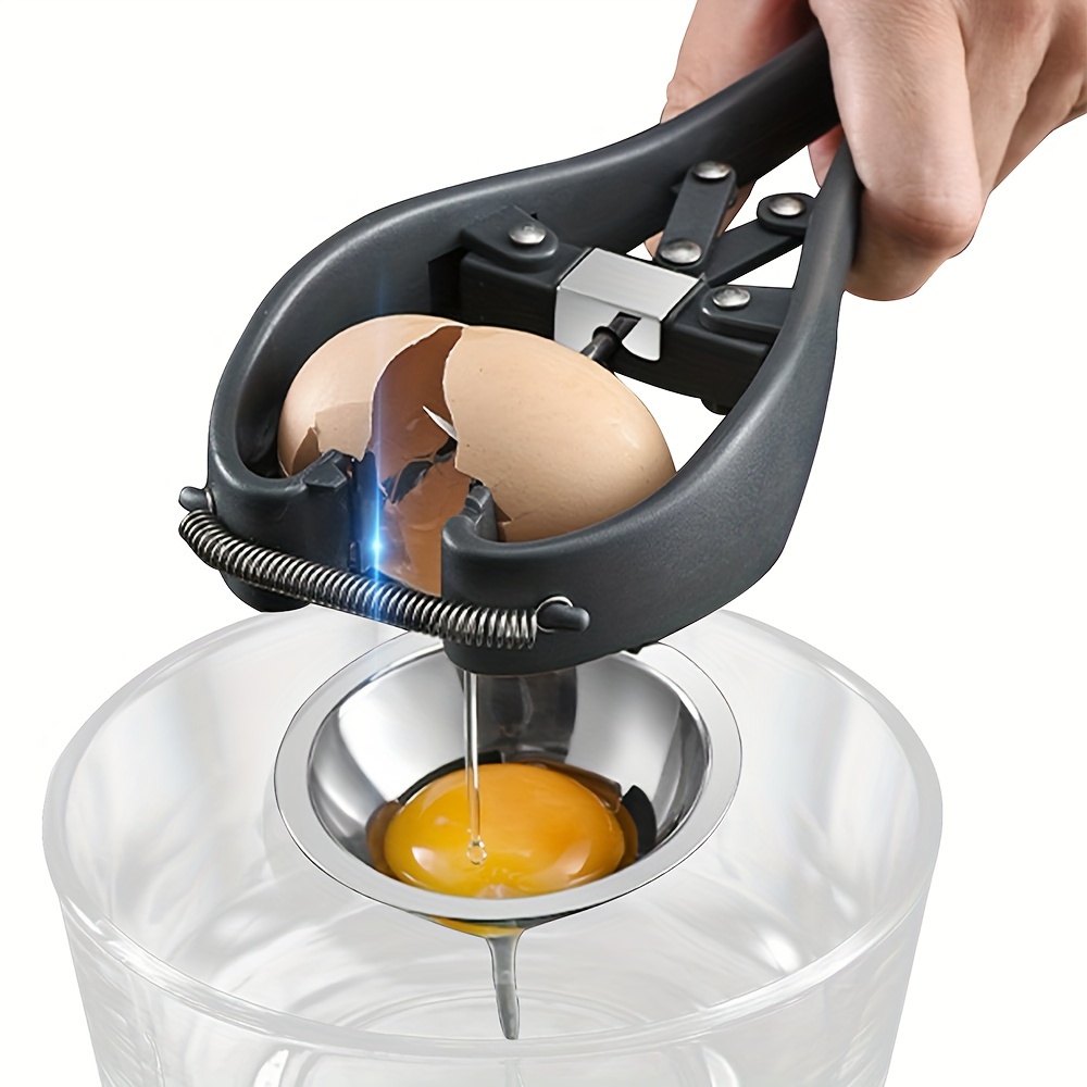 

1pc Egg Cracker, Stainless Steel Egg Opener, Automatic Egg Cracking Tool, Eggs Beater Tool, Handheld Egg Opener, Easy Eggshell Cutter, Egg Separator, Creative Kitchen Tool, Kitchen Stuff