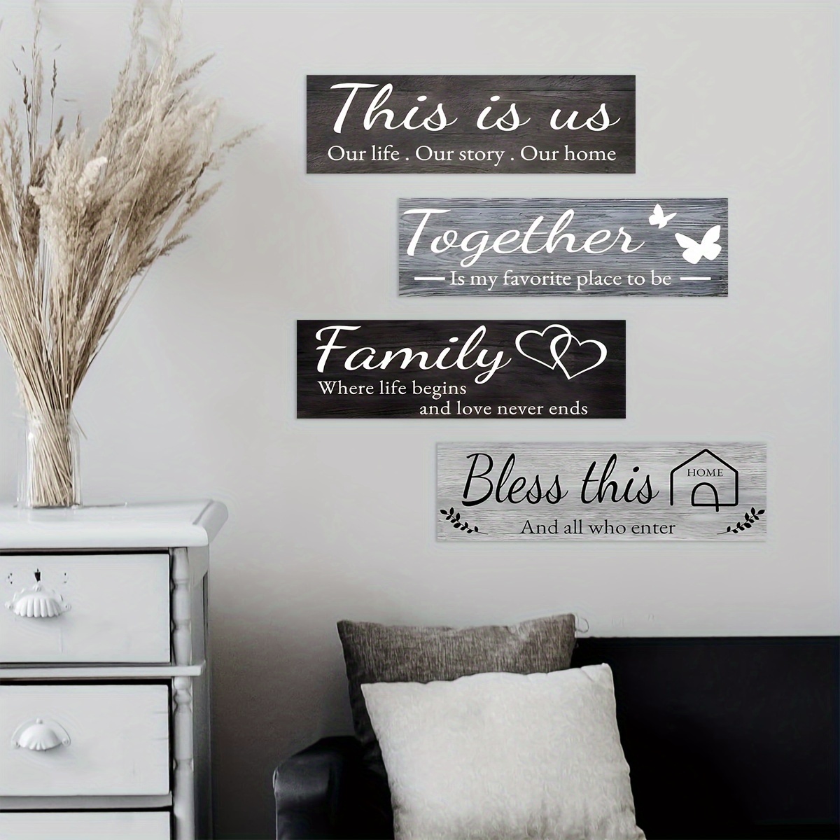 This is Our Happy Place, Family Wall Decor, Set of 3 Printable