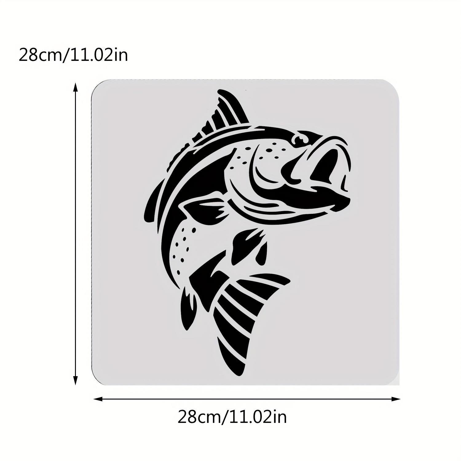 Square Trout Fish Painting Template Reusable Diy Home Decor - Temu