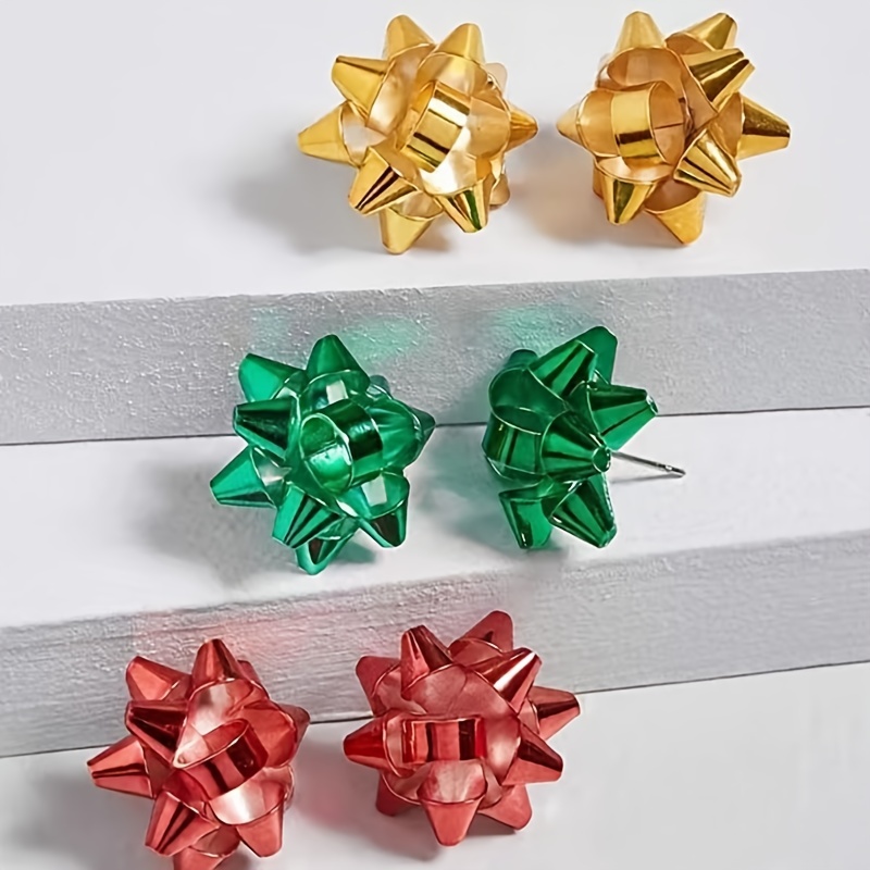 Bow & Faux Pearl Decor Stud Earrings  Christmas gift jewelry, Ear jewelry,  Earrings