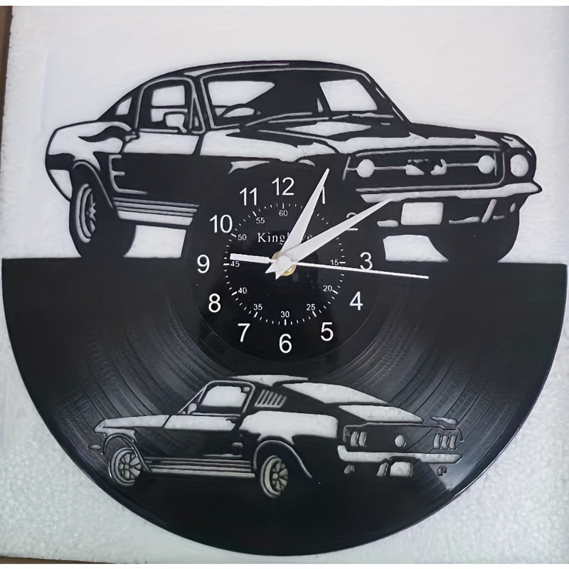 Car Vinyl Record Wall Clock Gifts Men 7 Colors Night Light - Temu