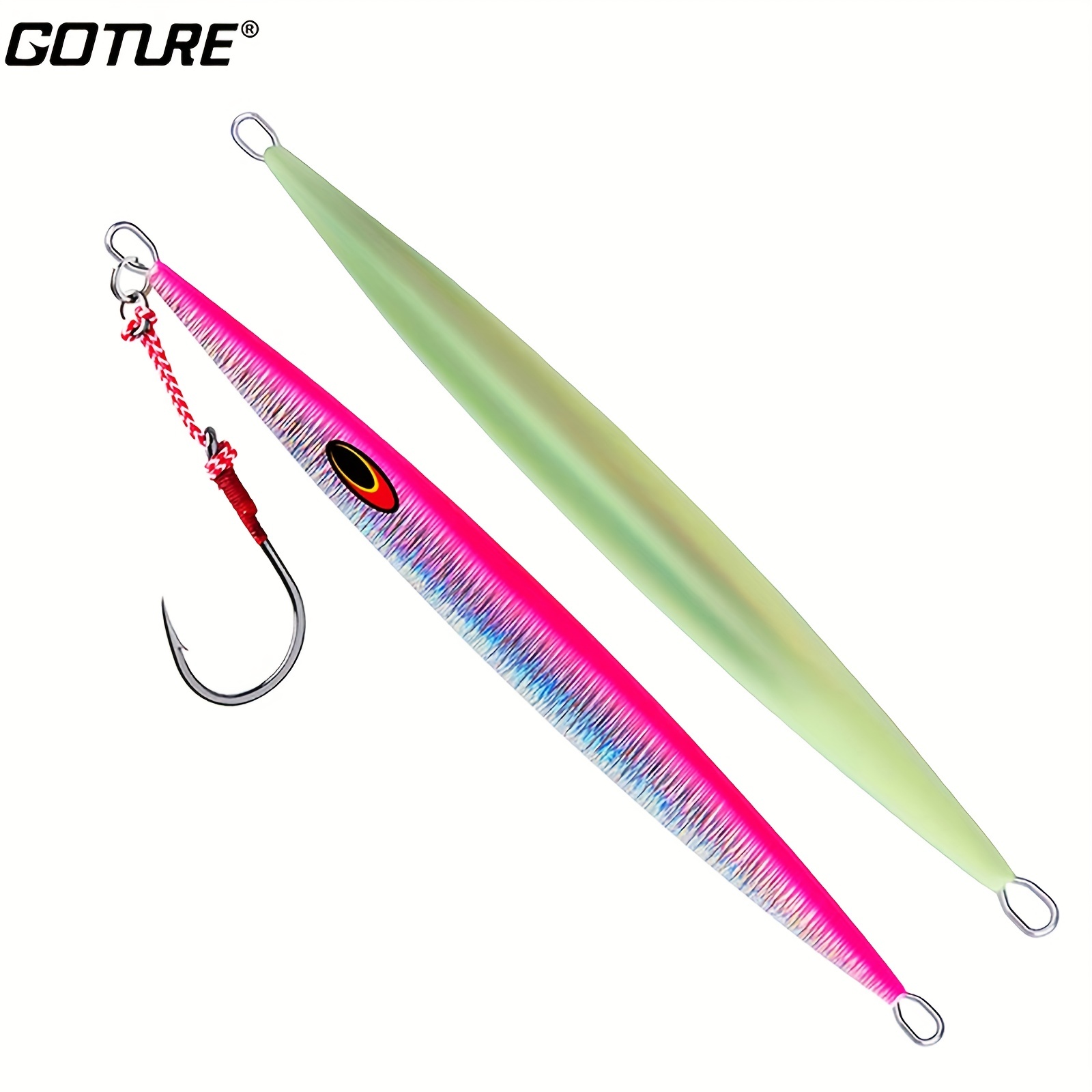 Goture Jigging Lures,Pitch Jigs,Metal Jigs,Vertical Jigs,Jigs Spoon,Jig  Lures,Fishing Spinners,Saltwater Artificial Bait Boat Fishing Lures, Salmon