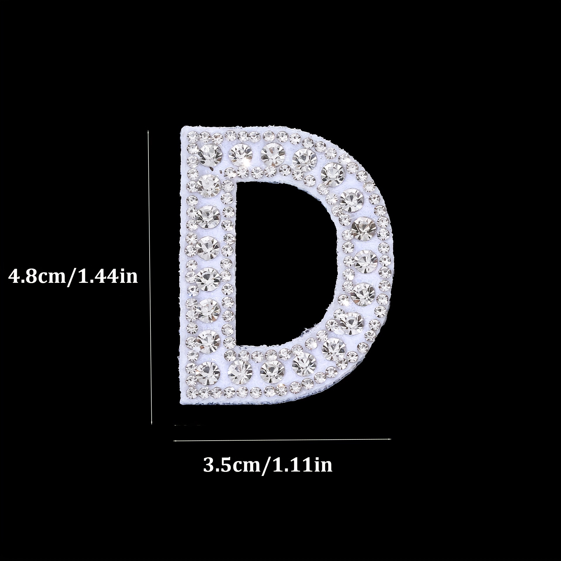 A-Z Letter Pearl Patches Rhinestone Sew Iron on Applique Alphabet Clothing  Badge