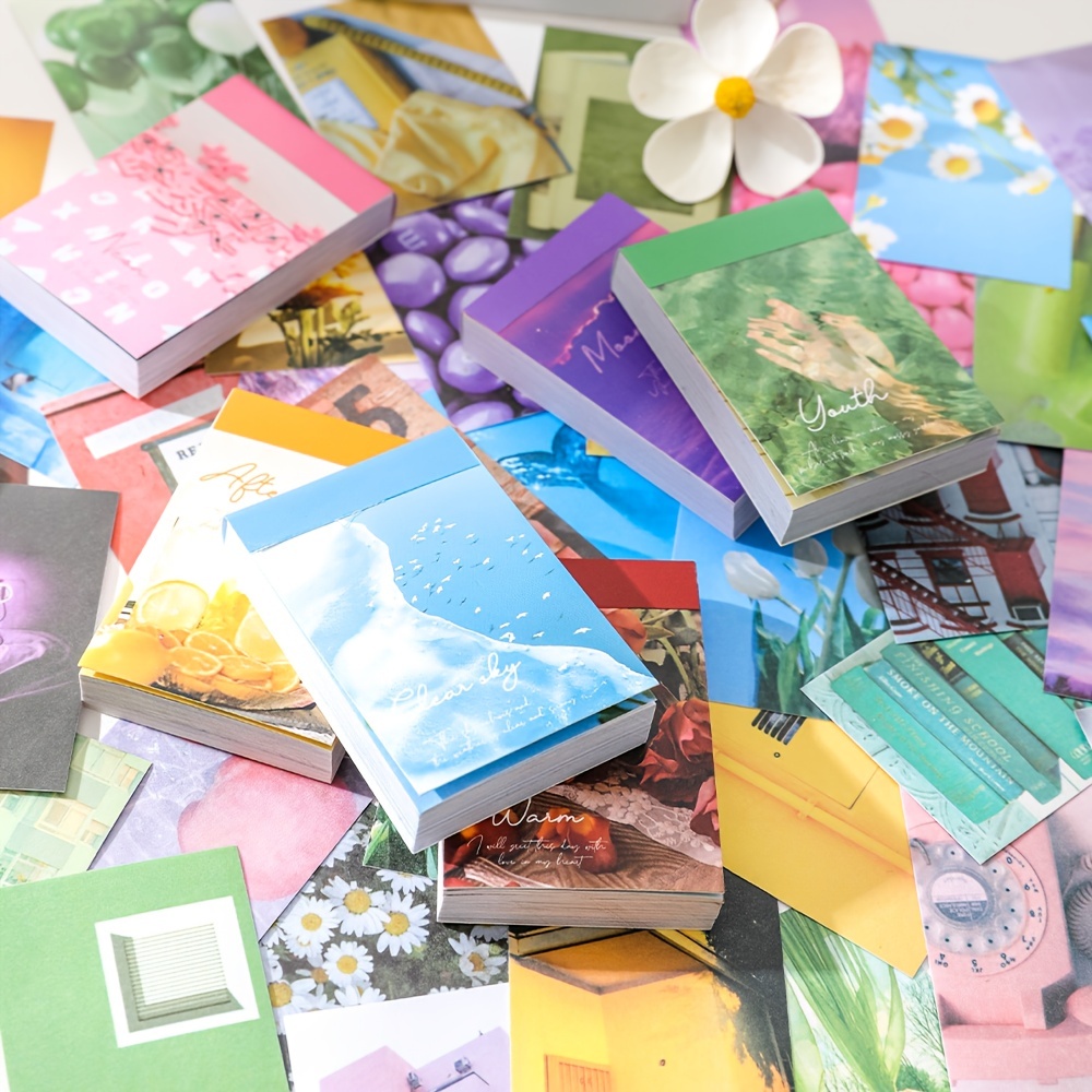 40 Pcs Scrapbooking Sticker Book Washi Paper Sticker Landscape Scenery  Sticker For Planner Diary Journaling Notebook Decoration