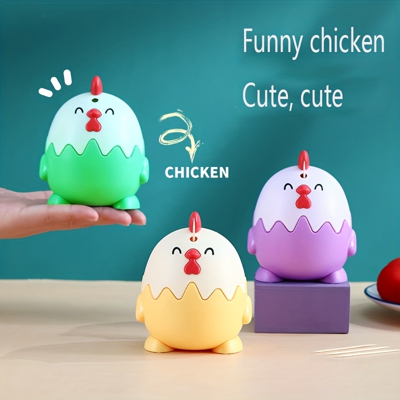 1 Porta Stuzzicadenti A Forma Di Pollo, Contenitore Per Stuzzicadenti  Pop-up Automatico Kawaii, Per Uso