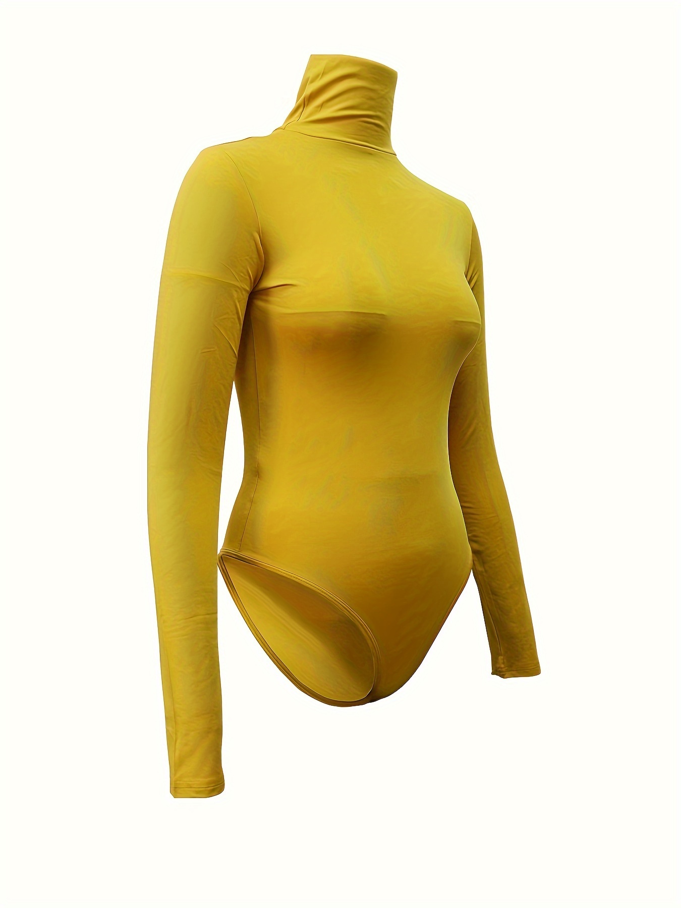 Slimers Turtleneck Bodysuit for Women Long Sleeve Mock Neck Slim