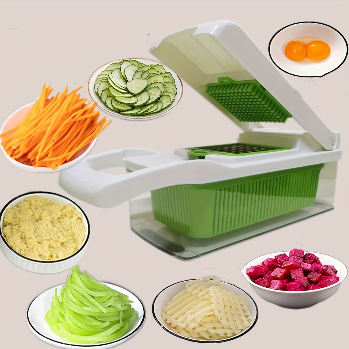 Vegetable Chopper Cutter,Mandoline Slicer Food Onion Veggie Dicer with  Container