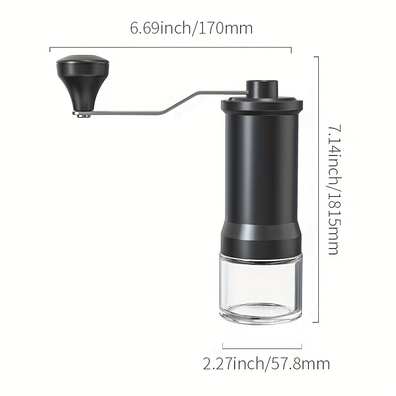 1 Molinillo Manual De Granos De Café, Molinillo De Granos De Café Batido A  Mano, Núcleo De Molienda De Cerámica, Molinillo Portátil Para El Hogar 6.69