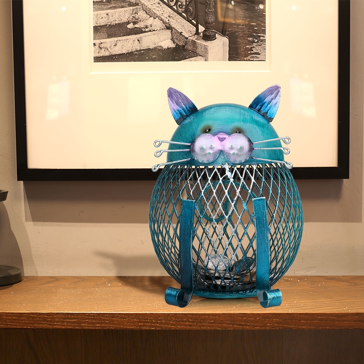 Tirelire en forme de chat Adorable artisanat d'art créatif - Temu