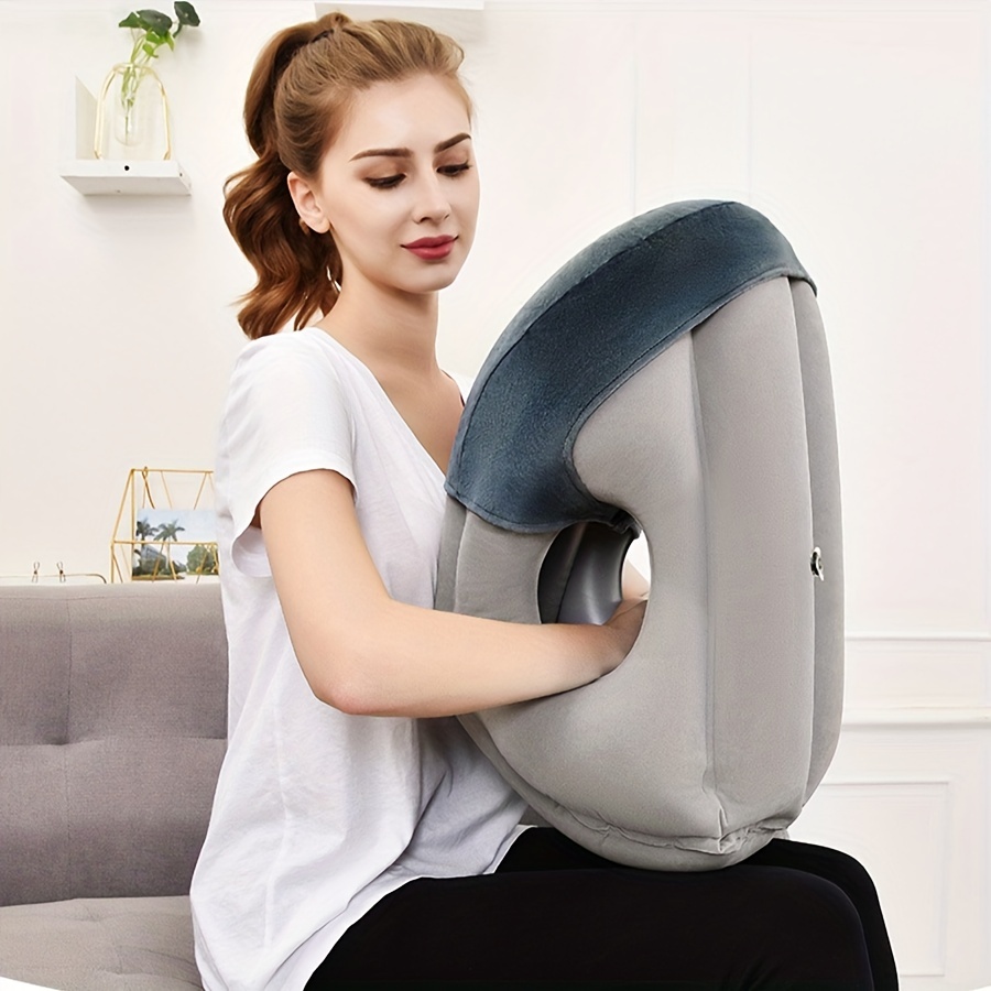 Travel Pillow Portable Head Neck Rest Inflatable Pillow - Temu