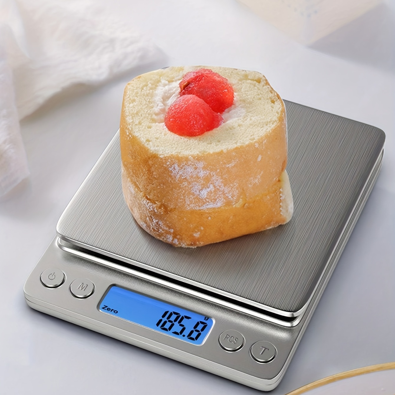 Electronic Scale Silvery Waterproof Kitchen Scale High Precision Food Gram  Measurement Household Travel Measuring Scale