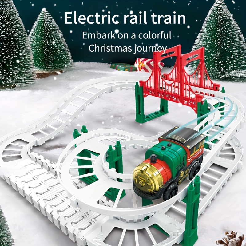 Train Jouet pour Enfants,Train Electrique avec Fumé,Jouet de Train à Vapeur, Train De Noël avec Lumières et Son,Locomotive à Vapeur