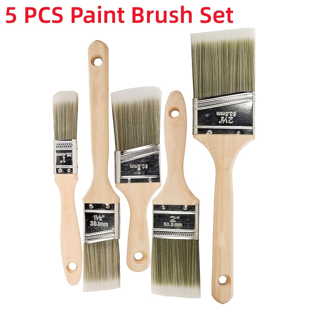 Painting Knife And Paint Brushes wood Handle Paint Brush Set - Temu United  Arab Emirates