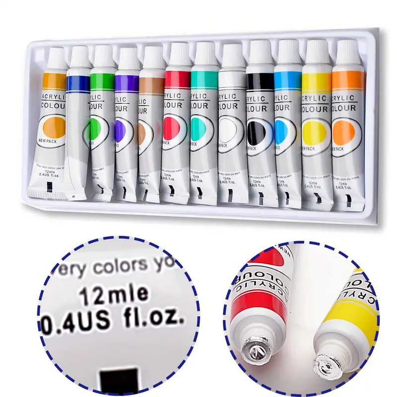 Timbktoo 12 Colors Glass Paint set in tube - glass
