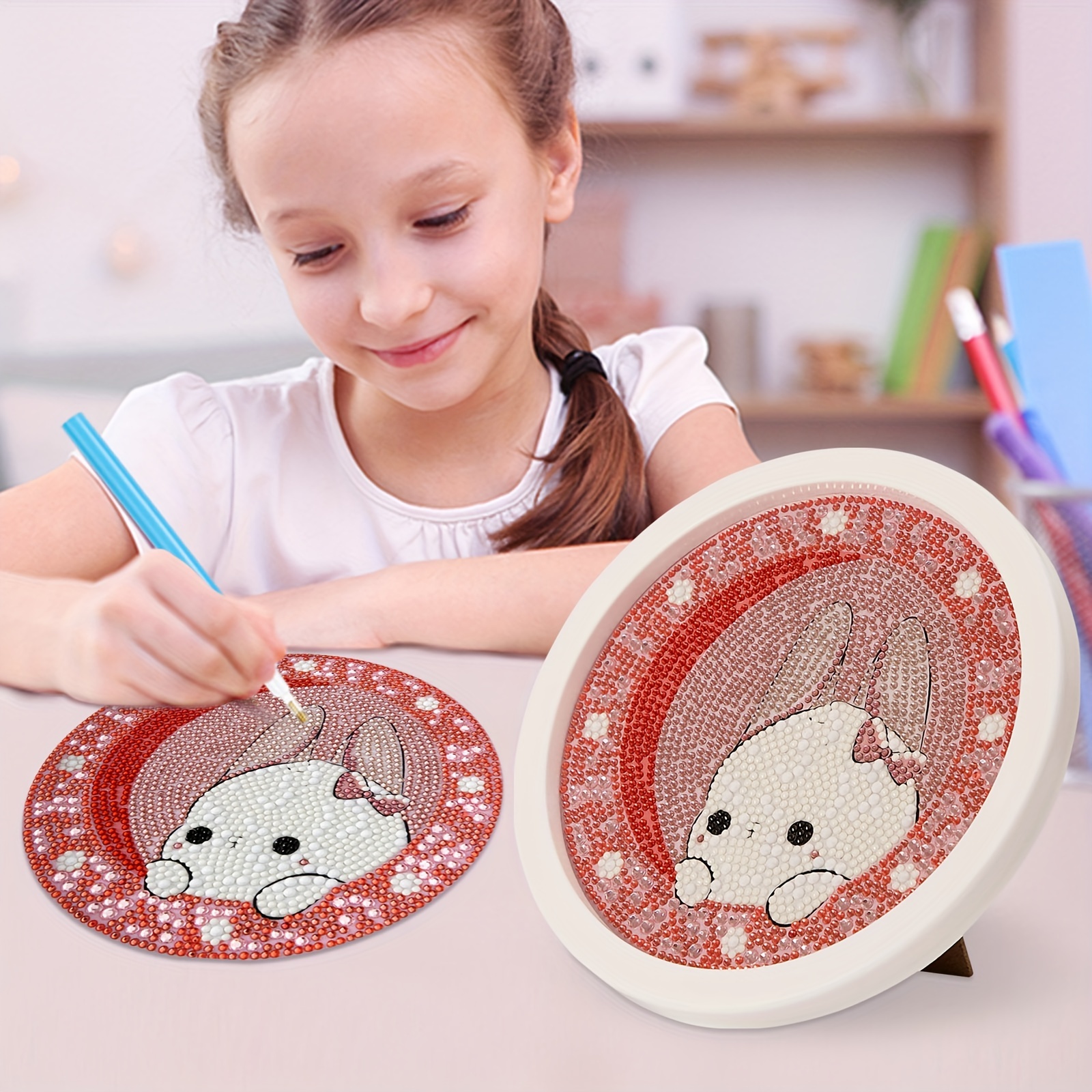 Pintura de diamante con patrón de Panda de dibujos animados para niños,  pintura de diamante redonda hecha a mano con conejo de azulejos – Los  mejores productos en la tienda online Joom