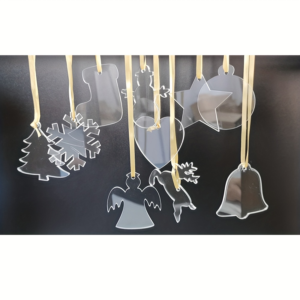 Acrylic Christmas Tree Ornaments, Blanks Clear Acrylic Hanging Pendant, DIY  Craft Ornaments, Xmas Tree Ornaments – the best products in the Joom Geek  online store