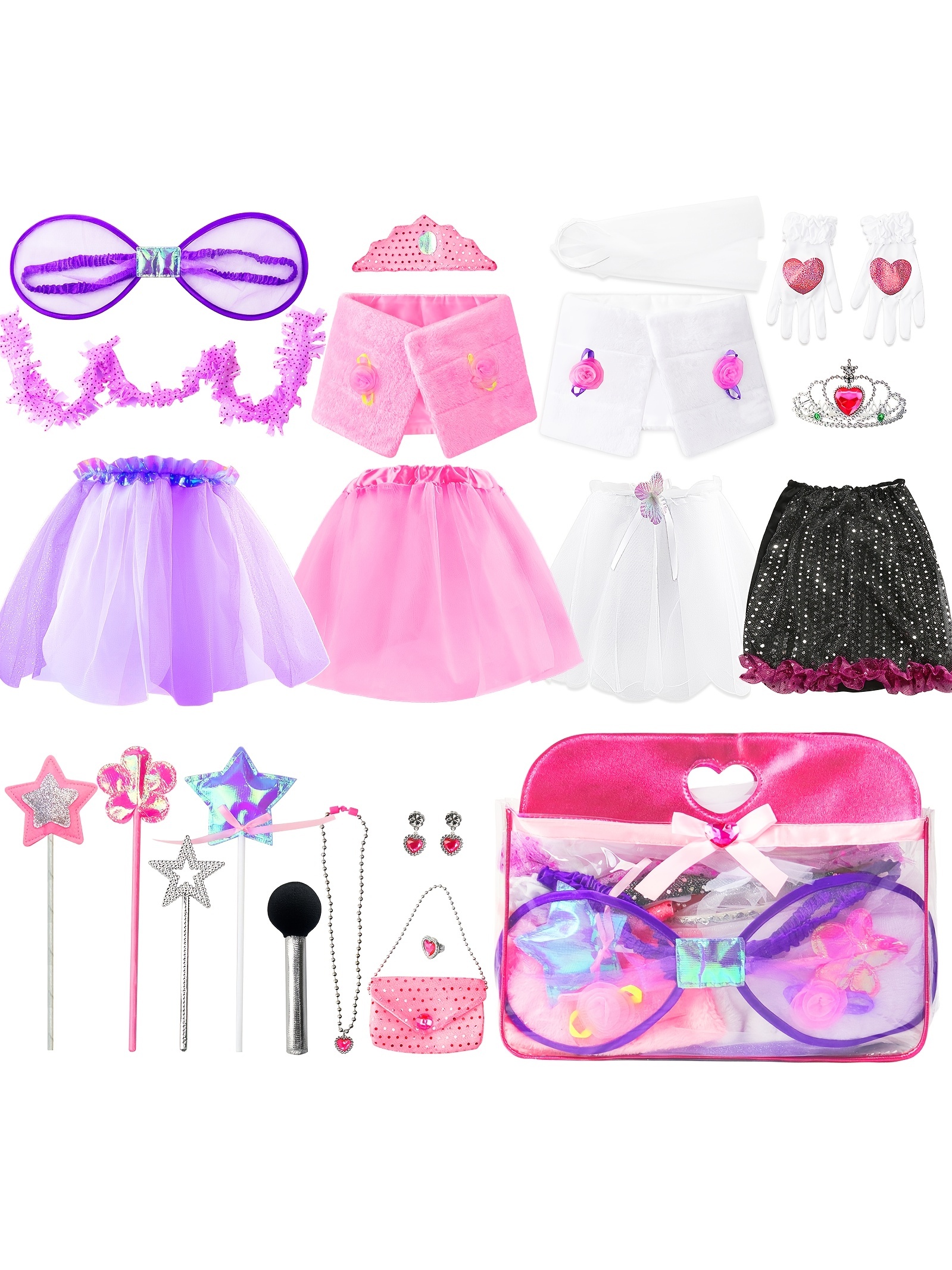 21pcs Girls Princess Dress Up Costume & Accessories Lowest Price & Free Shipping