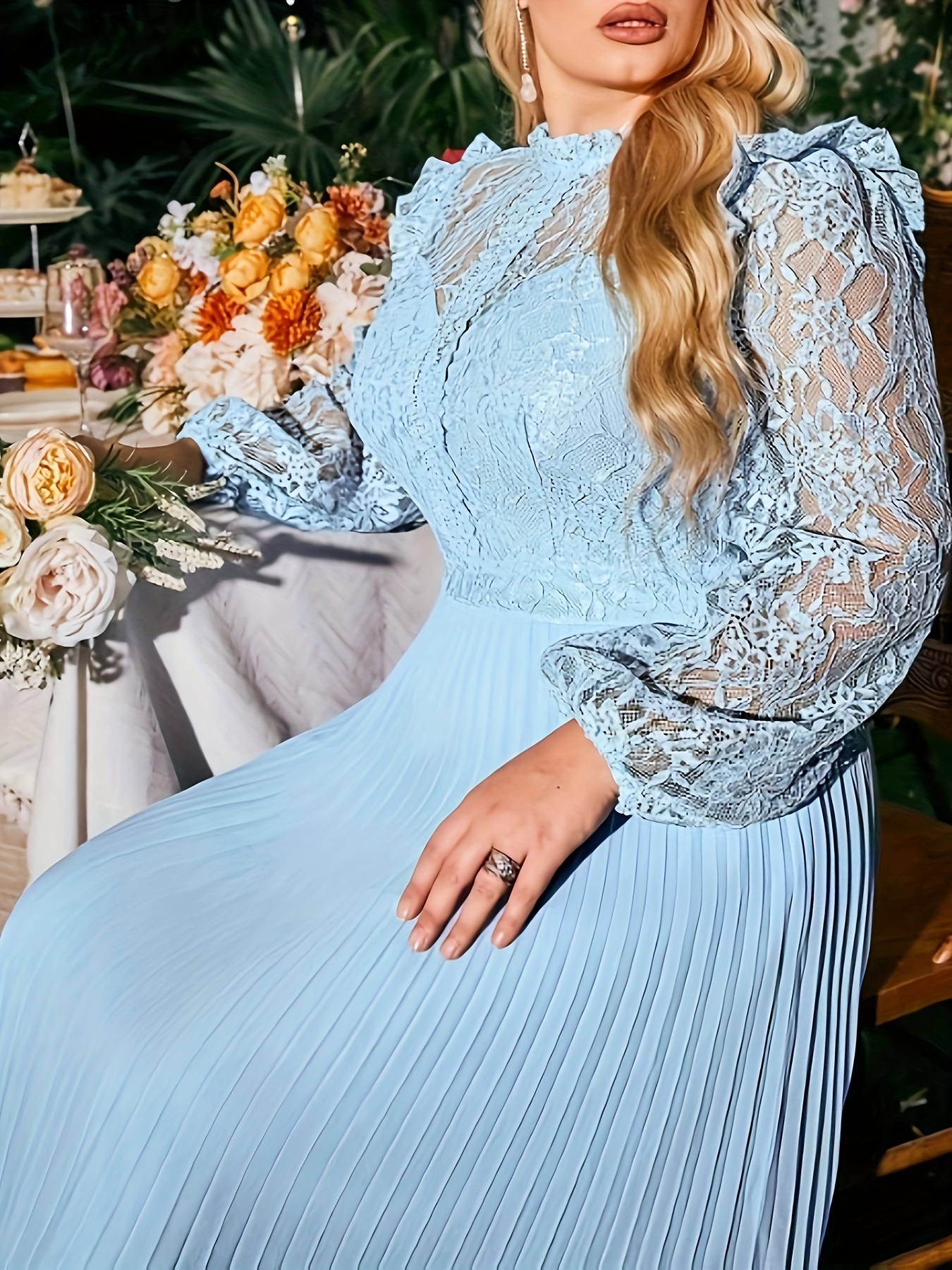 Plus Size Elegant Wedding Dress Women s Plus Solid Contrast Temu