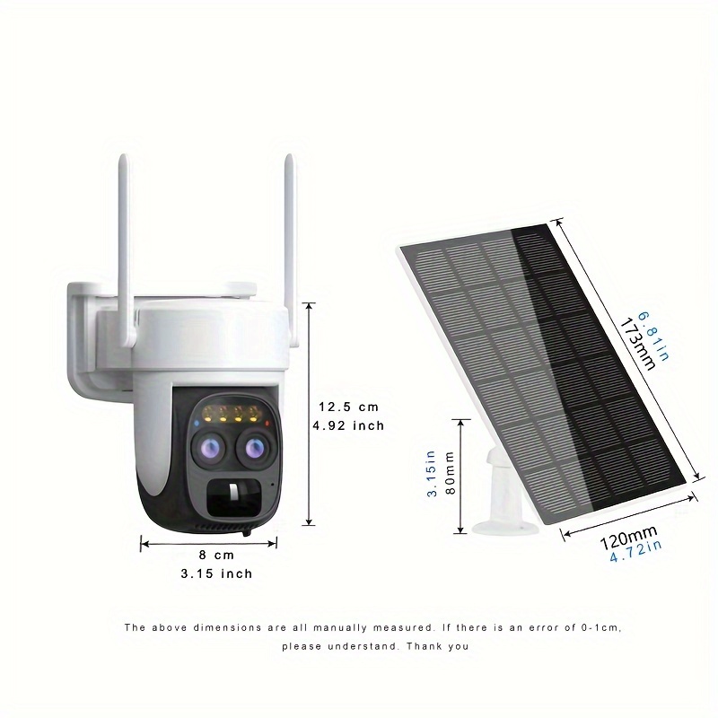  Sistema de cámara de seguridad solar WiFi inalámbrico