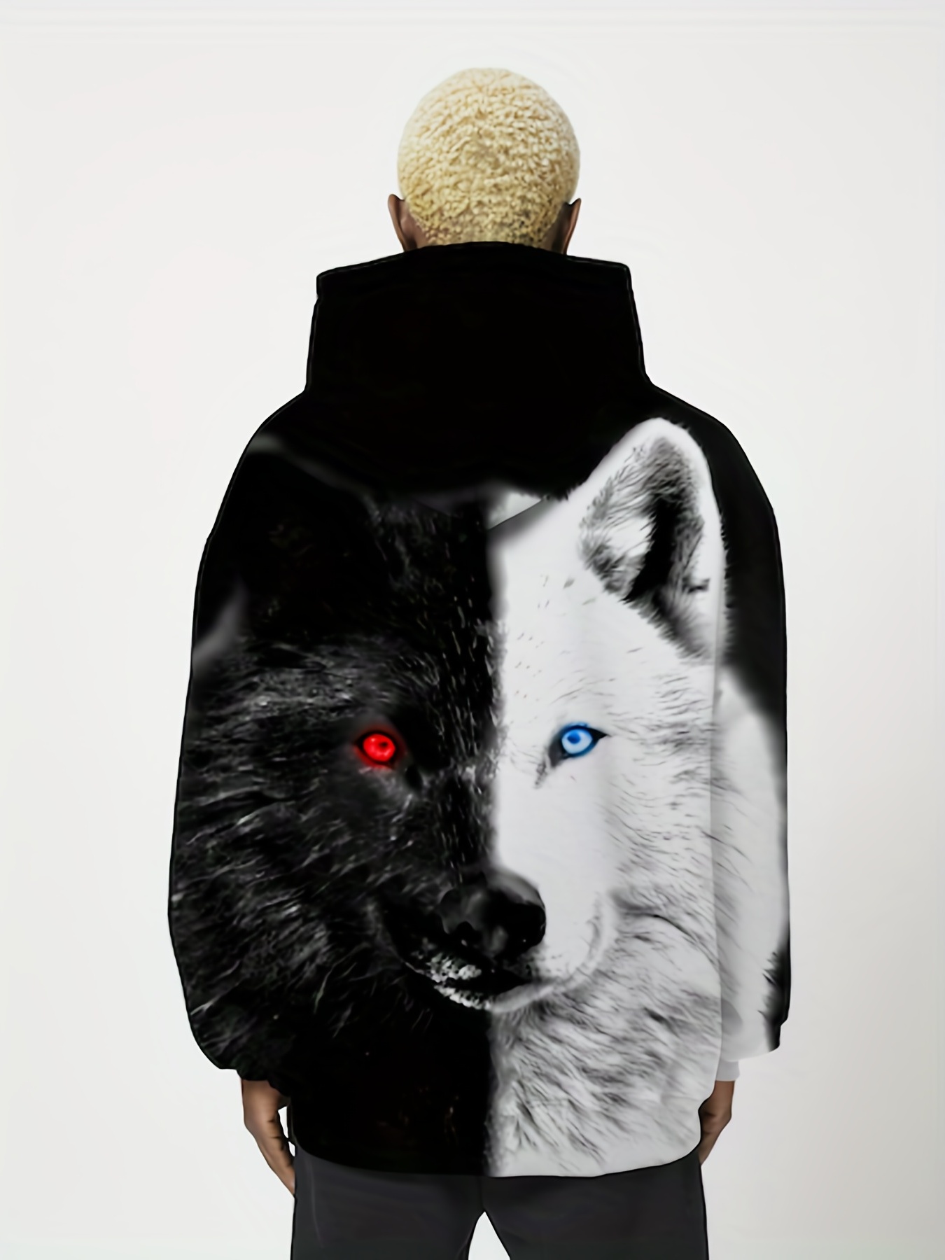 Hoodies with wolf designs sale