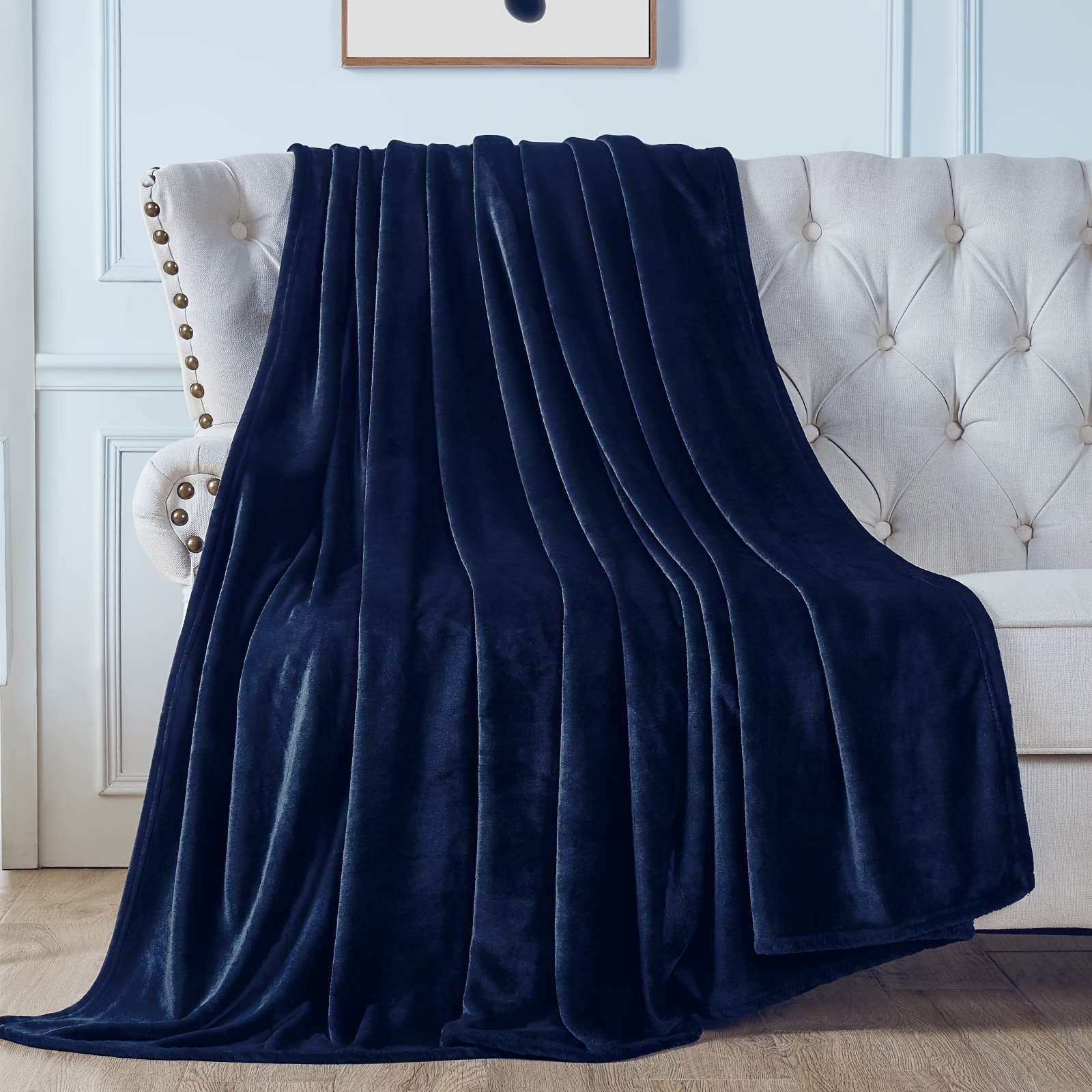 Unique Bargains Soft Flannel Fleece Velvet Blanket Beige 70 x 78 