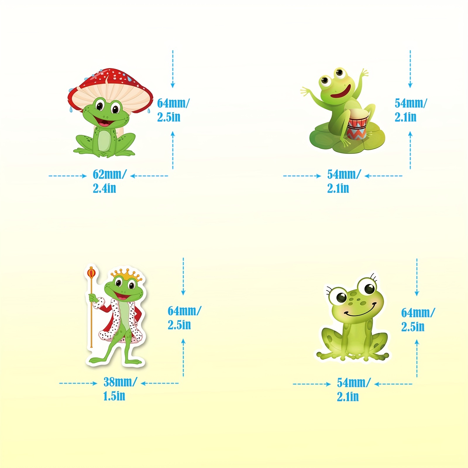 Frog Stickers Kawaii Cute Cartoon Stickers Waterproof Vinyl - Temu