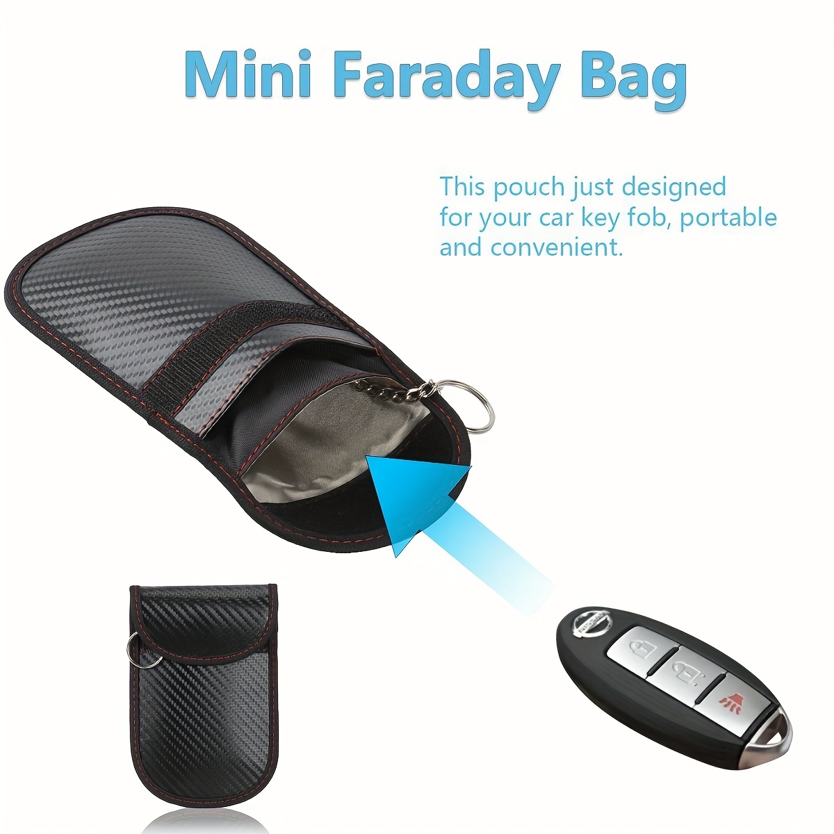 Car Key Signal Shielding Bag Faraday Box Rfid Signal - Temu