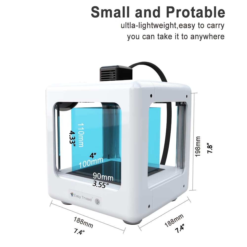 Mini Imprimante 3D 100*100*100mm Taille D'impression avec TF Carte PLA  Échantillon Filament Créativité Éducation Cadeau pour Enfants - Cdiscount  Informatique
